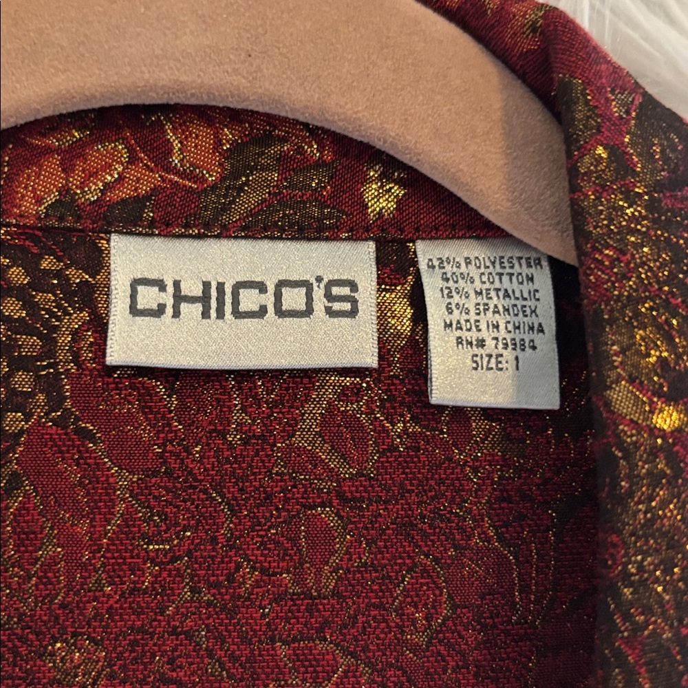 Chico’s Jacquard Jacket Size Medium - image 2